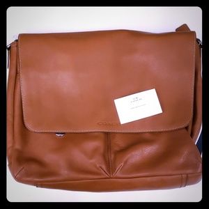 Coach leather crossbody messenger bag